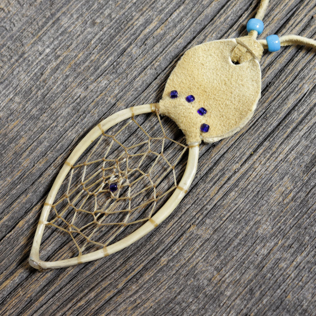 Dreamcatcher Necklace by Gracy Ratt - Royal Blue Beads
