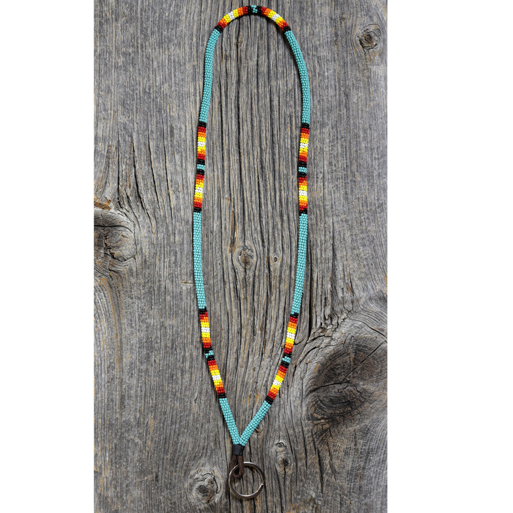 Beaded Lanyard by Walking Beads - Turquoise