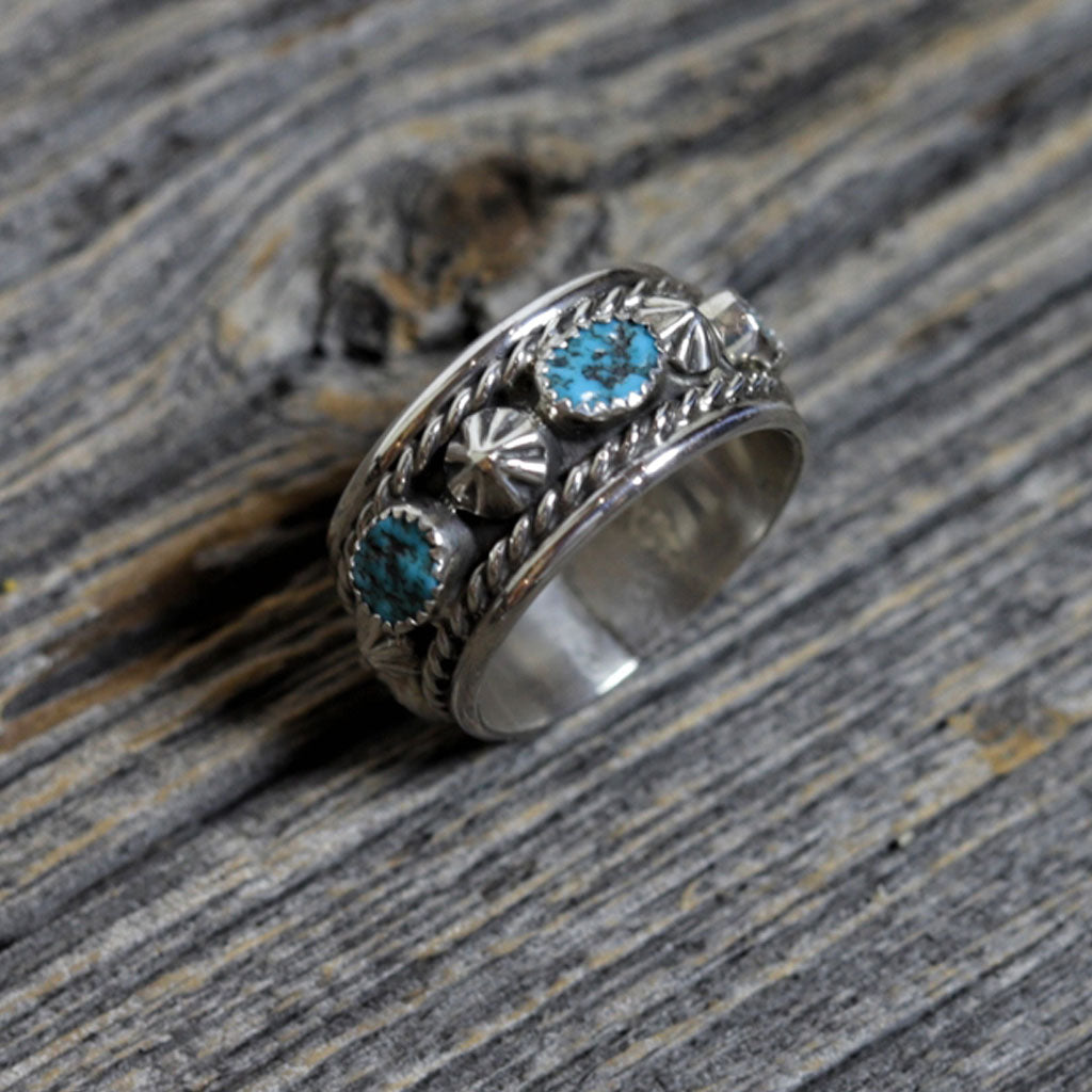 Navajo Silver & Turquoise Ring by Ronnie Martinez