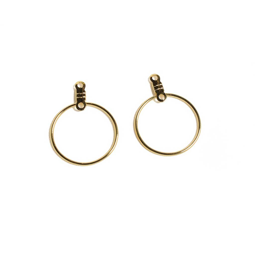19mm Round Earhoops - Gold Colour