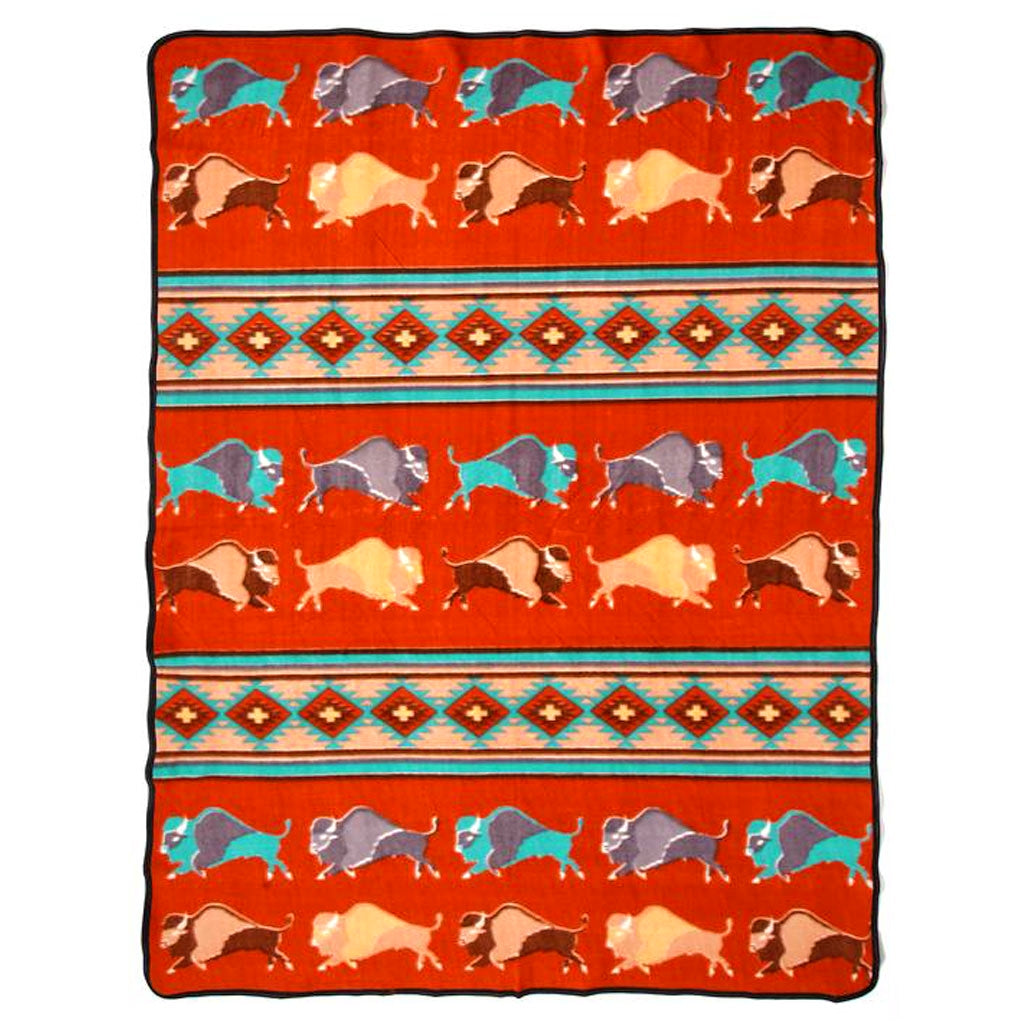 Lodge Fleece Blanket - 'Buffalo Herd'