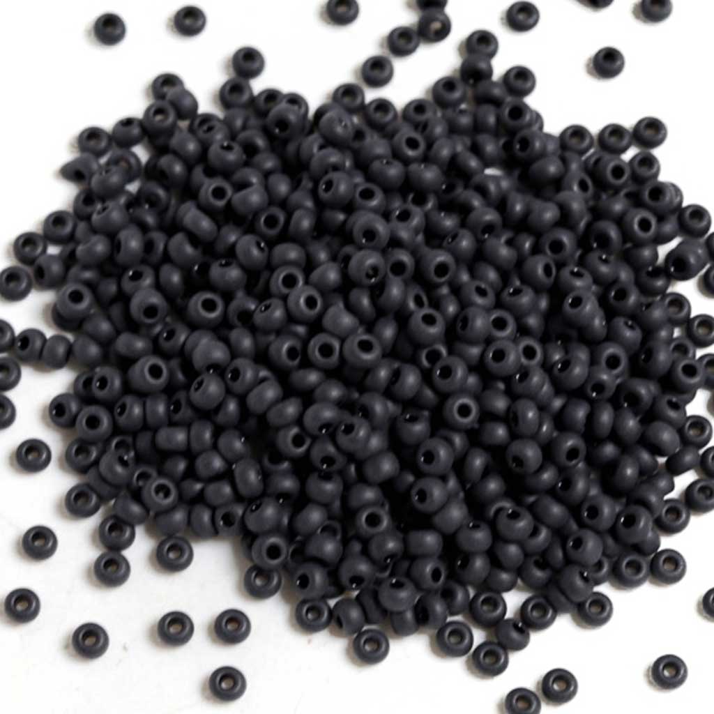 Opaque Black Matte - Size 8/0 Seedbeads