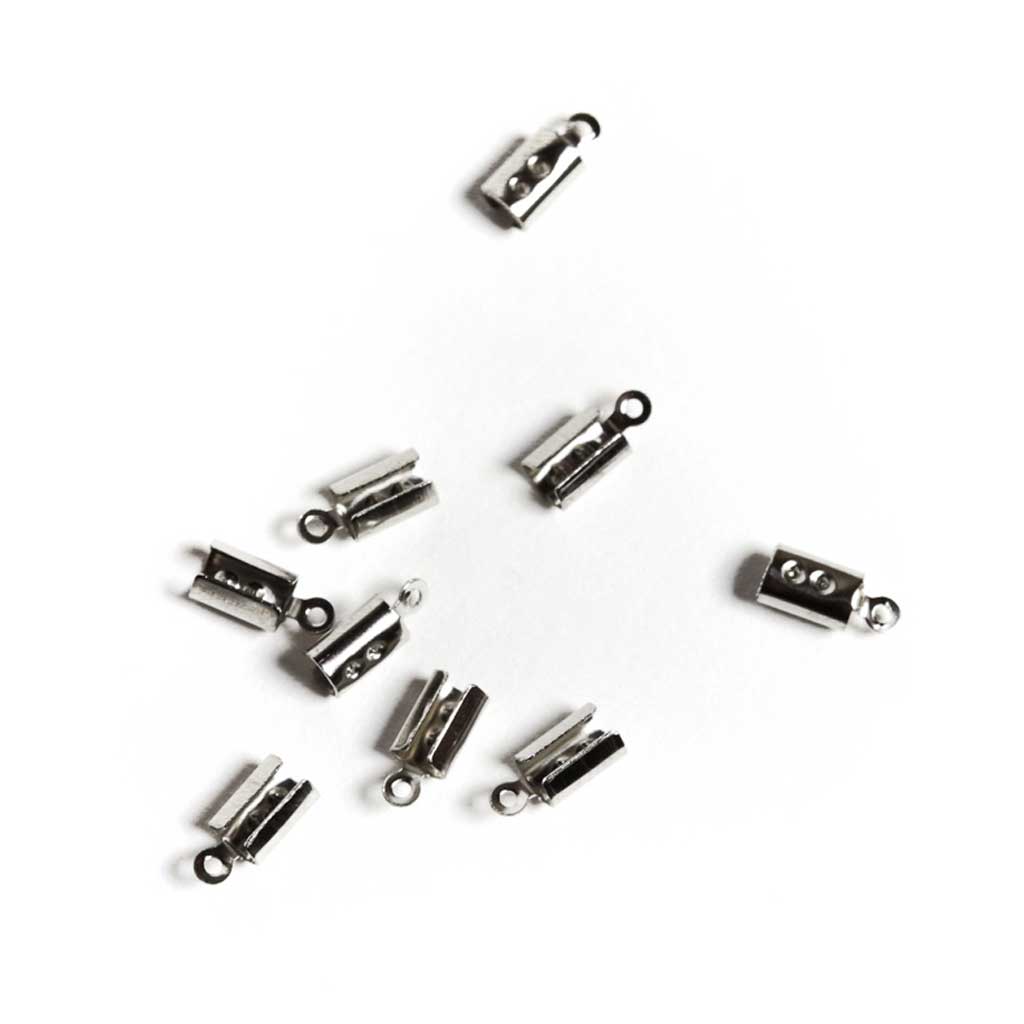 Stainless Steel Folding End Crimps - 9.5mm