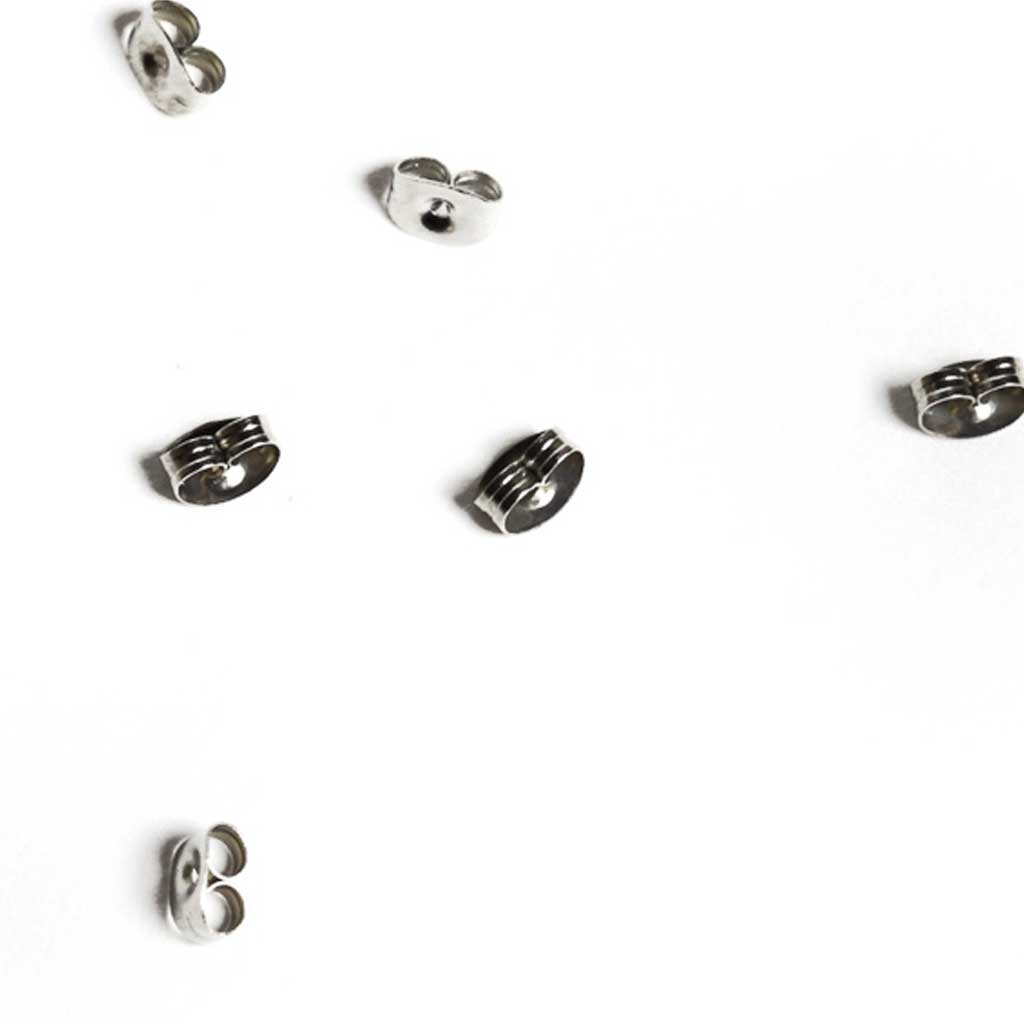 Stainless Steel Earring Clutch - 5x3.5mm
