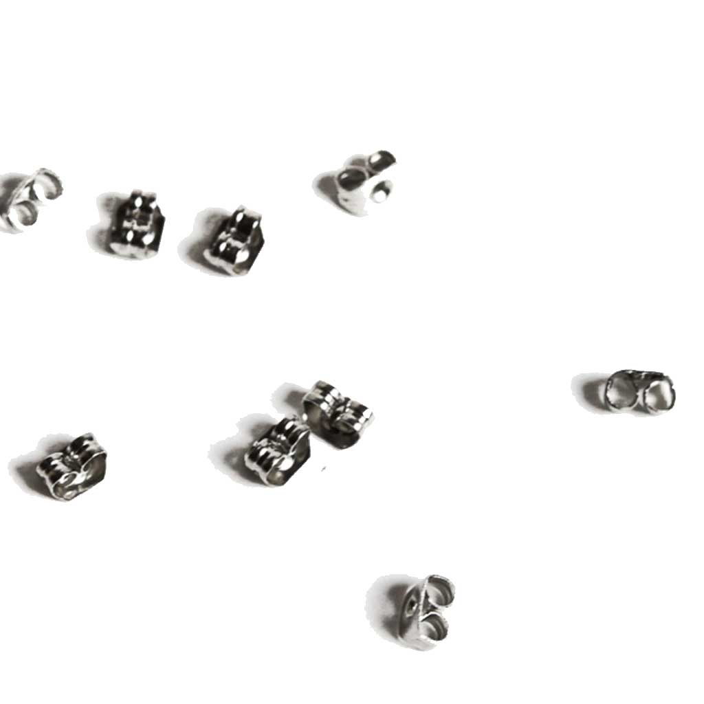 Stainless Steel Earring Clutch - 6x4.5mm