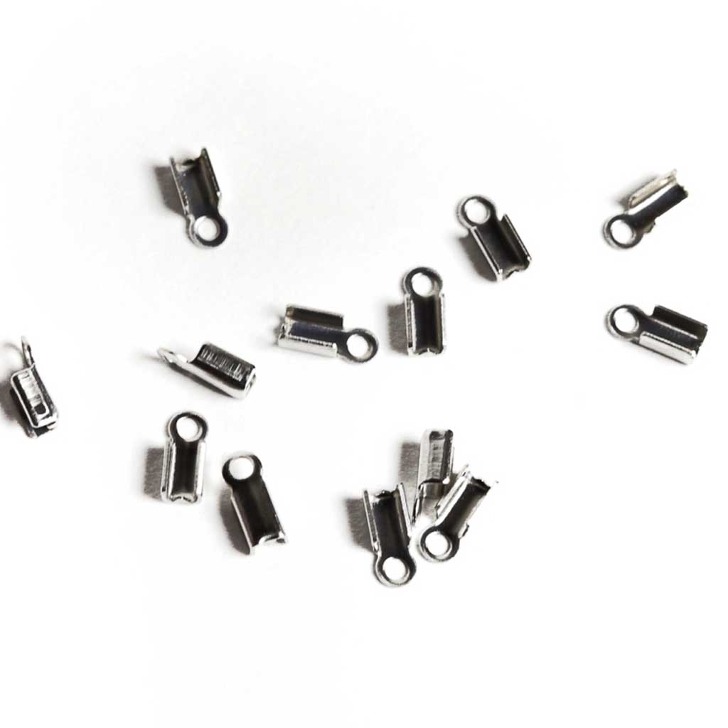 Stainless Steel Folding End Crimps - 9mm