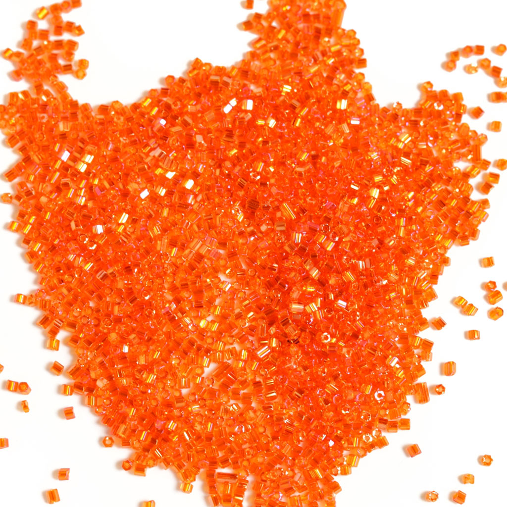 Transparent Orange Aurora Borealis - 2 cut