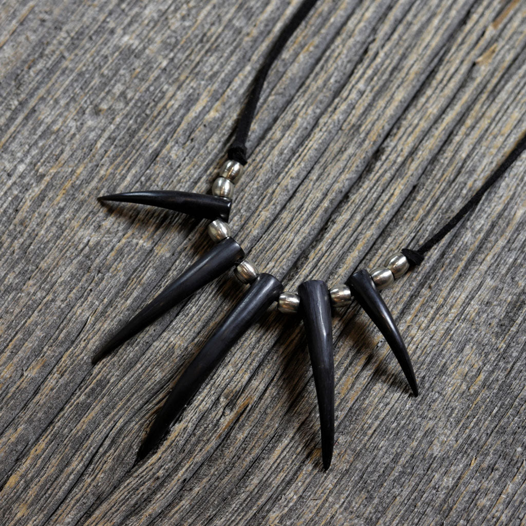 5 'Claw' Black Horn Necklace