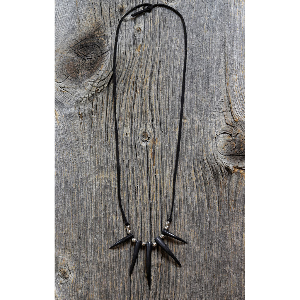 5 'Claw' Black Horn Necklace