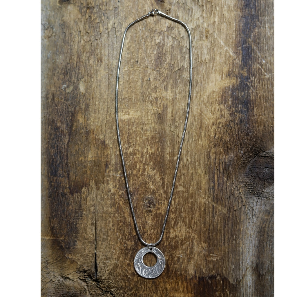 &#39;Orca&#39; Pewter Pendant Neckace by Alex Helin