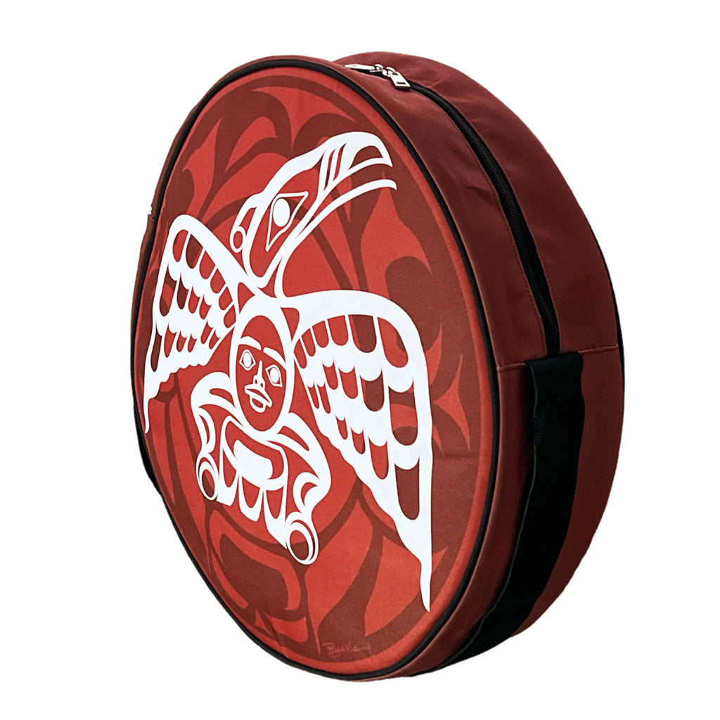 &#39;White Raven&#39; Drum Bag by Roy Henry Vickers