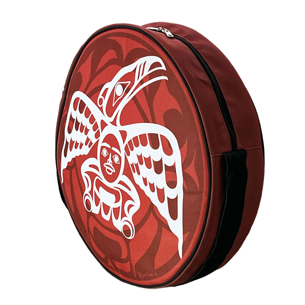'White Raven' Drum Bag by Roy Henry Vickers