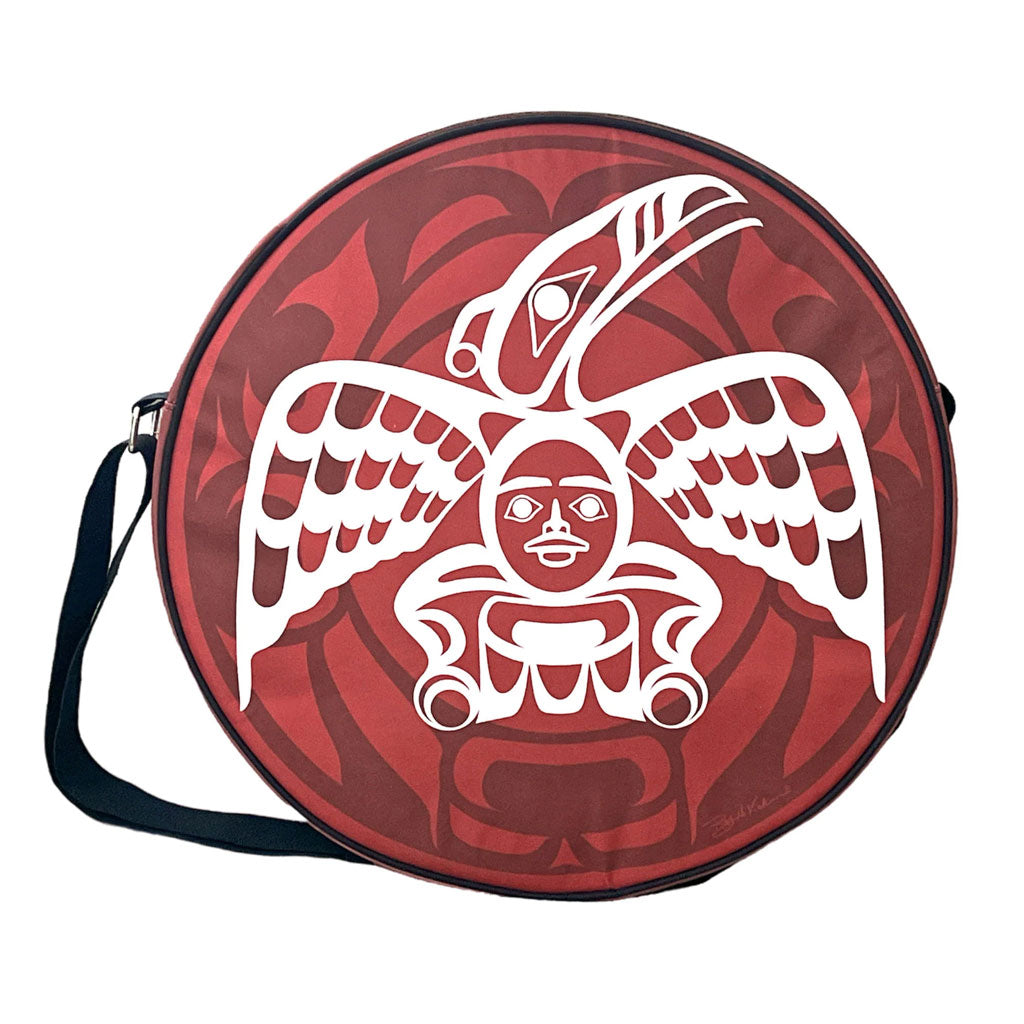 &#39;White Raven&#39; Drum Bag by Roy Henry Vickers