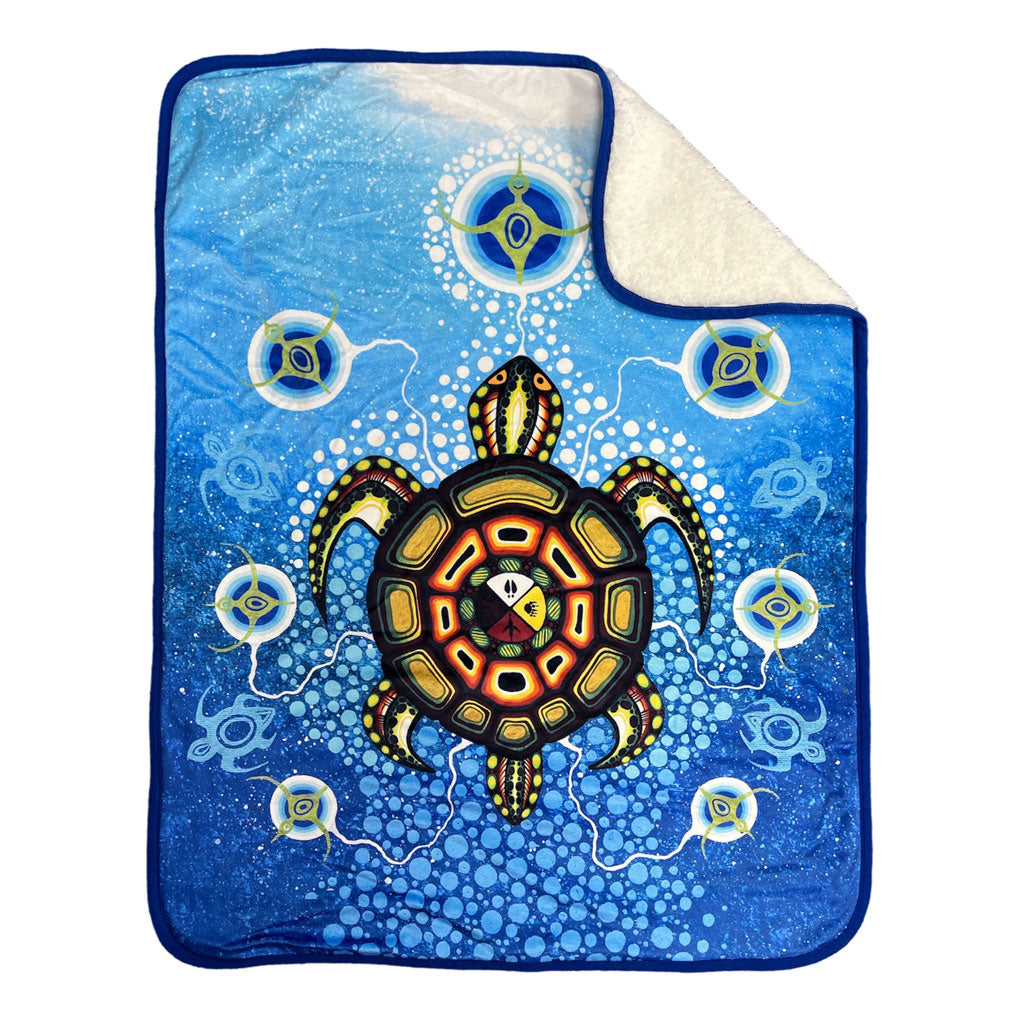 'Medicine Turtle' Baby Blanket by James Jacko