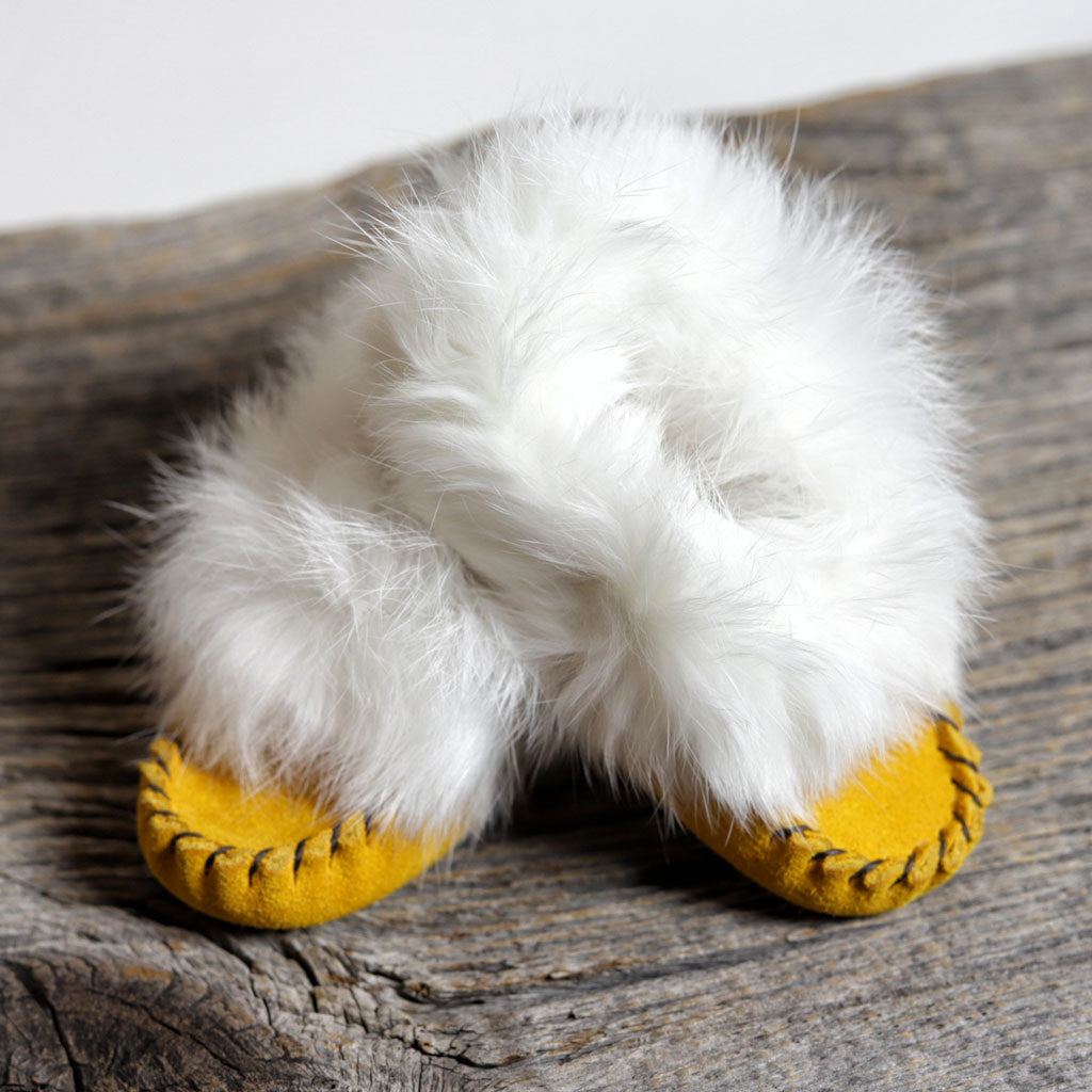 Baby Moccasins with Rabbit Fur