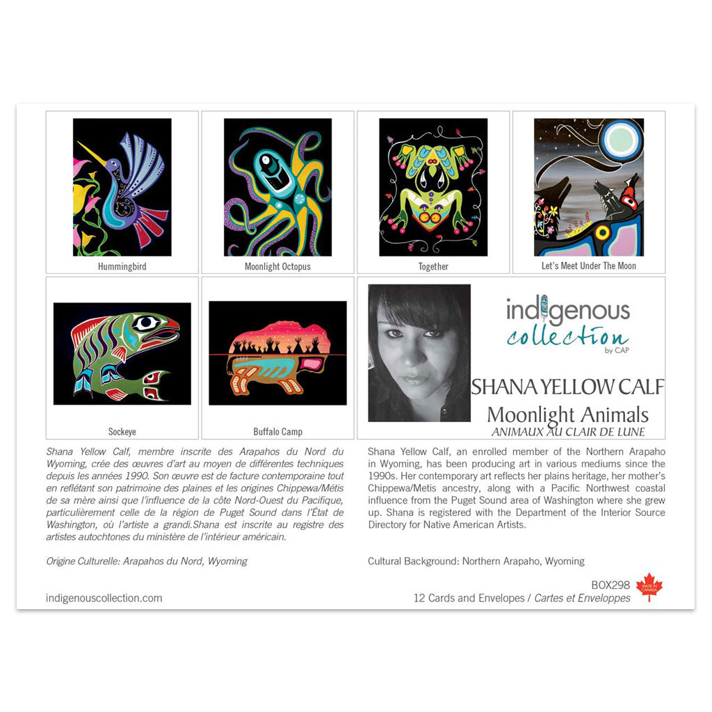 'Moonlight Animals' Box Set Note Cards by Shana Yellow Calf