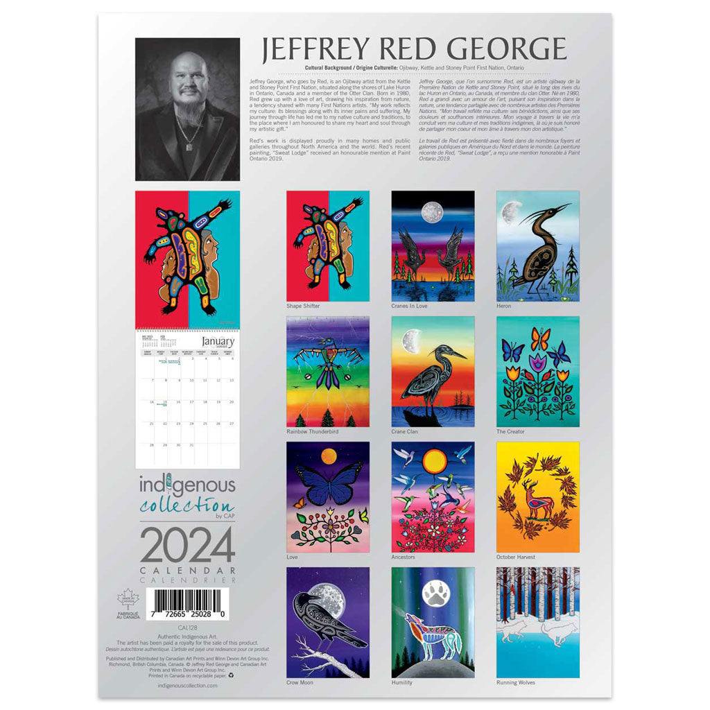 2024 Calendar - Jeffrey Red George