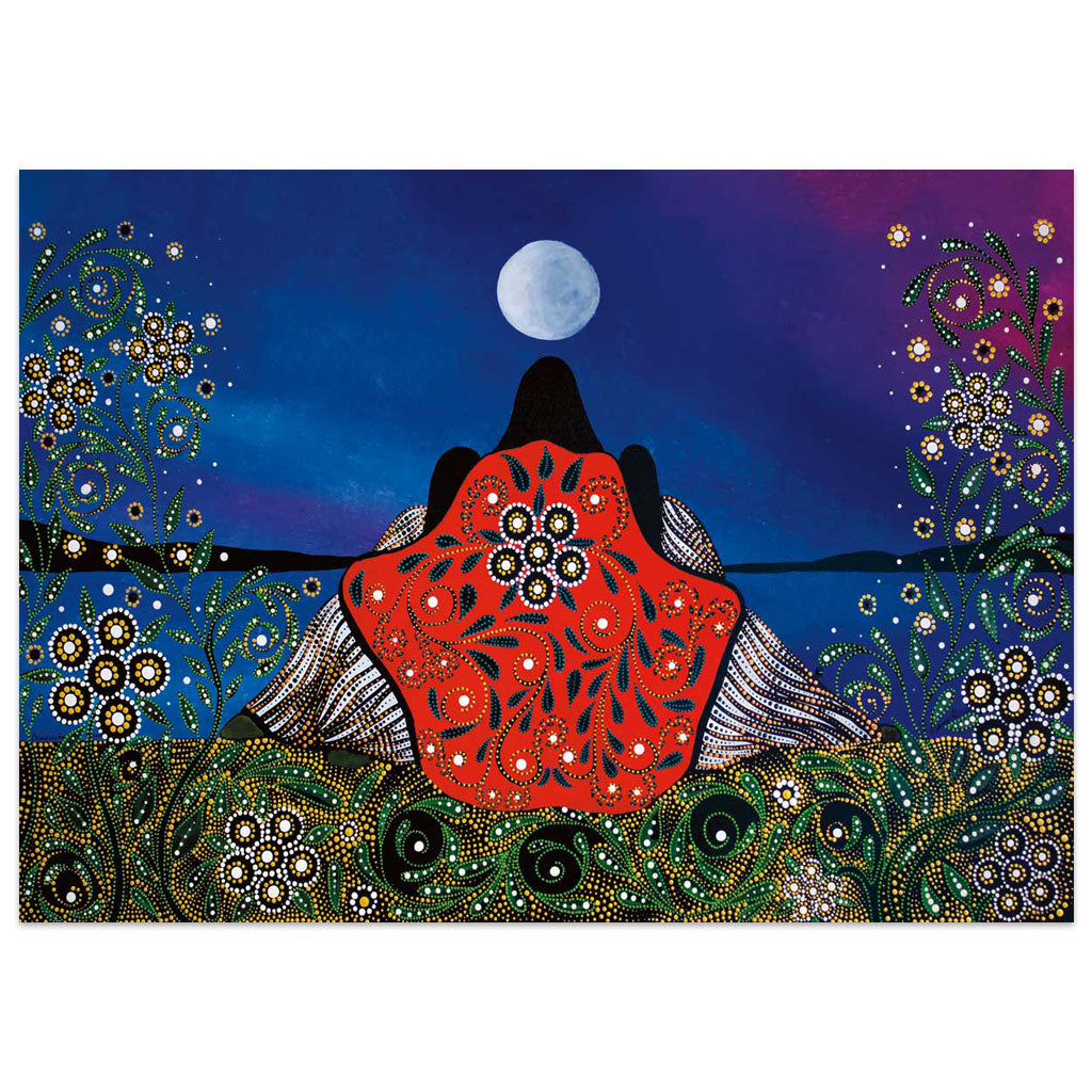 'Grandmother Moon' Greeting Card by Betty Albert