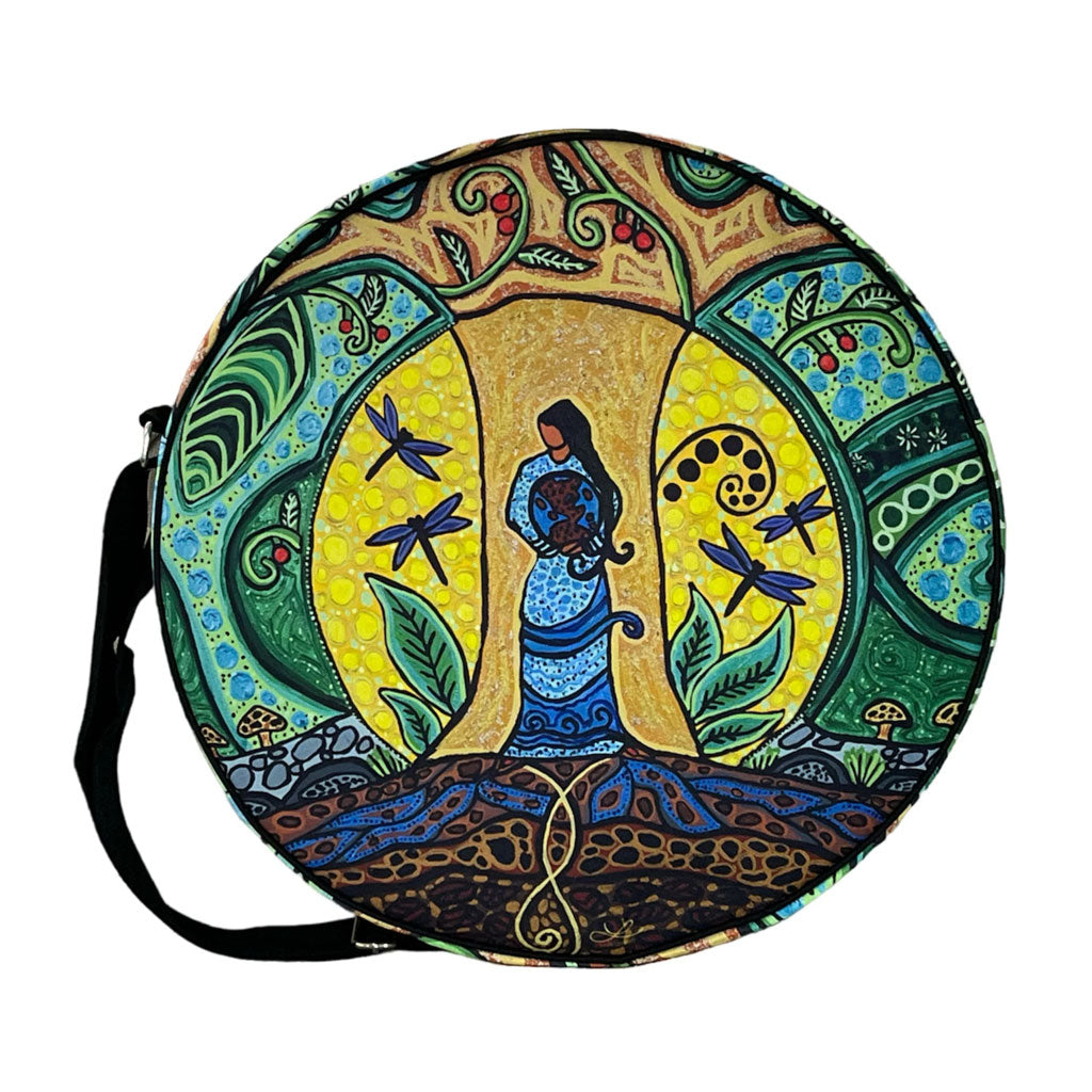 'Strong Earth Woman' Drum Bag by Leah Dorion