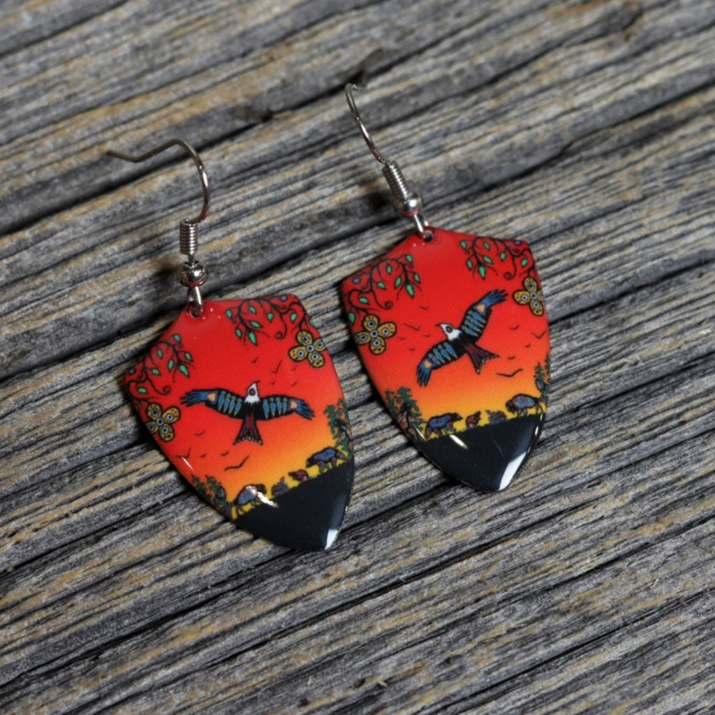 'Seven Grandfather Teachings' Earrings by Cody James Houle