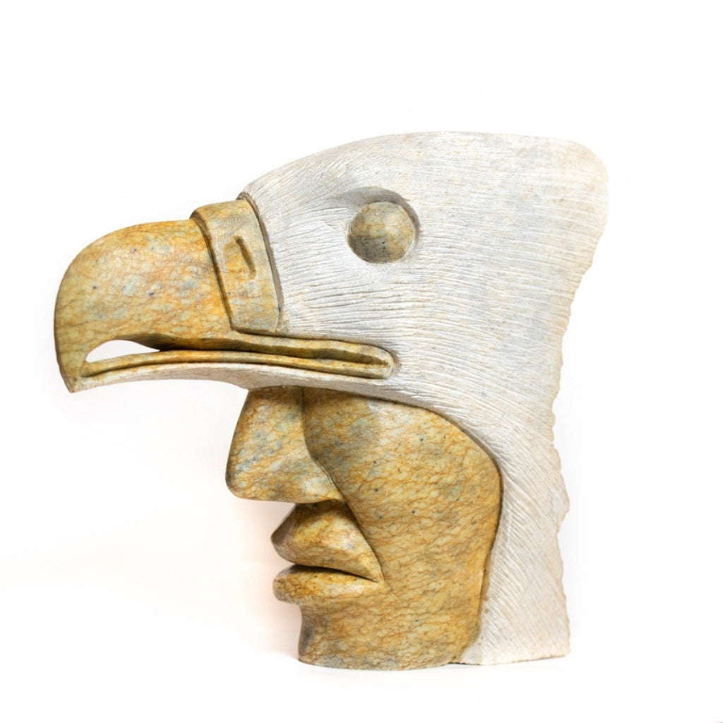 Face and Eagle Carving by Todd Longboat
