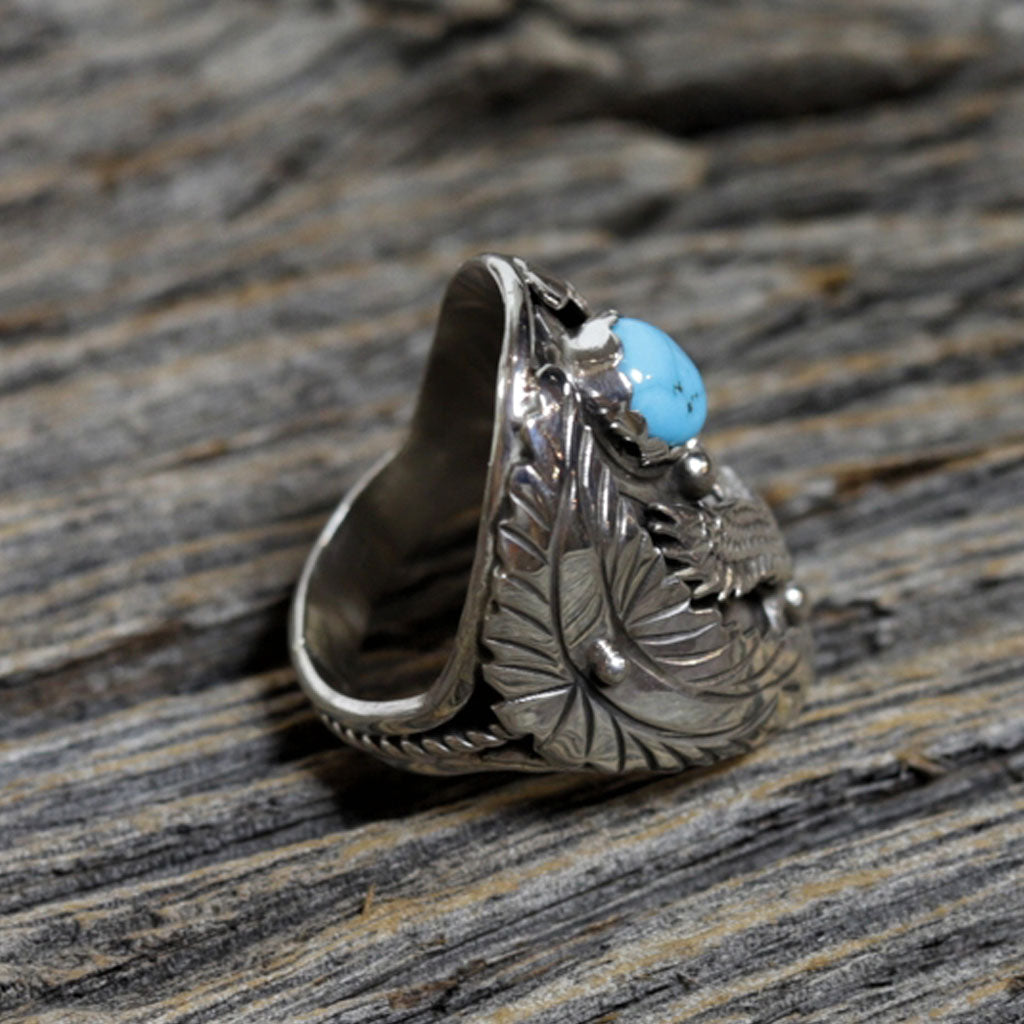Navajo turquoise rings sales