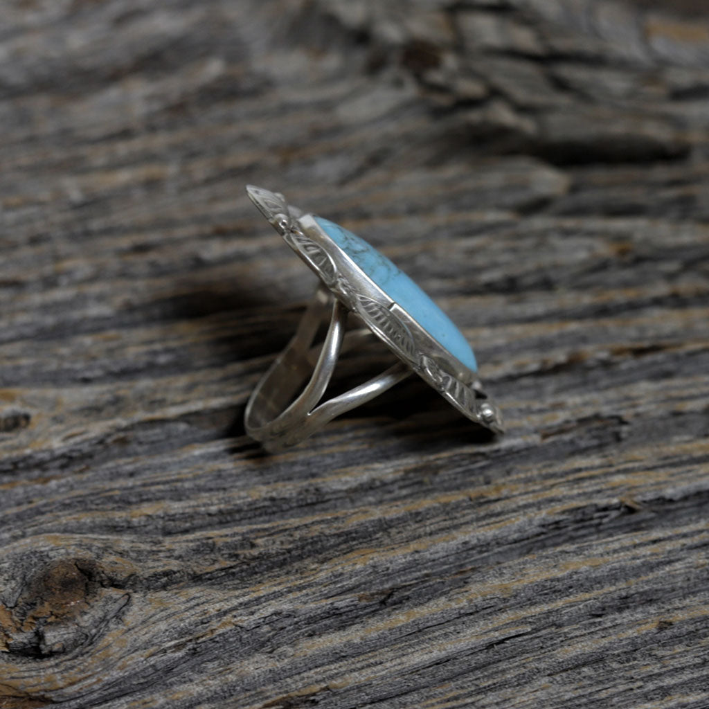 Navajo Silver &amp; Turquoise Ring by Kree Blanchard