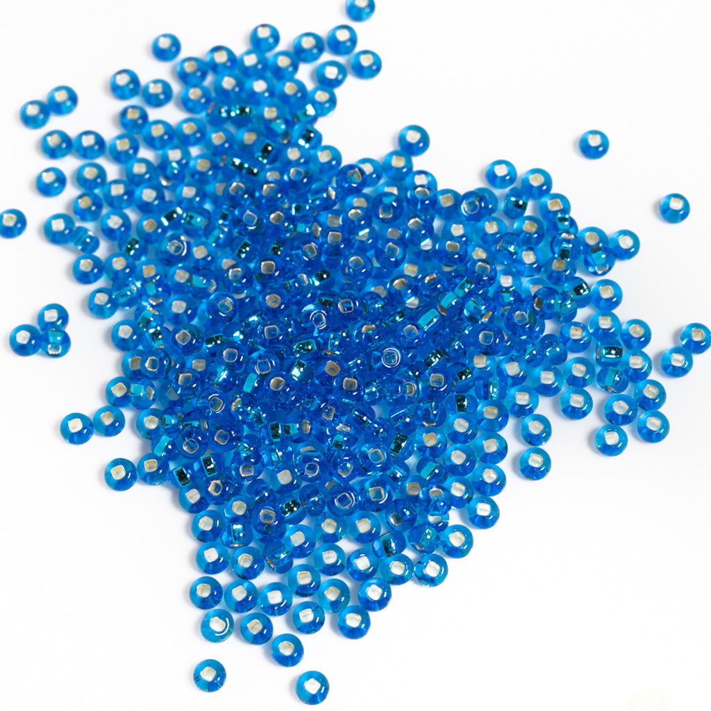 Light Blue Silverlined Pony Beads