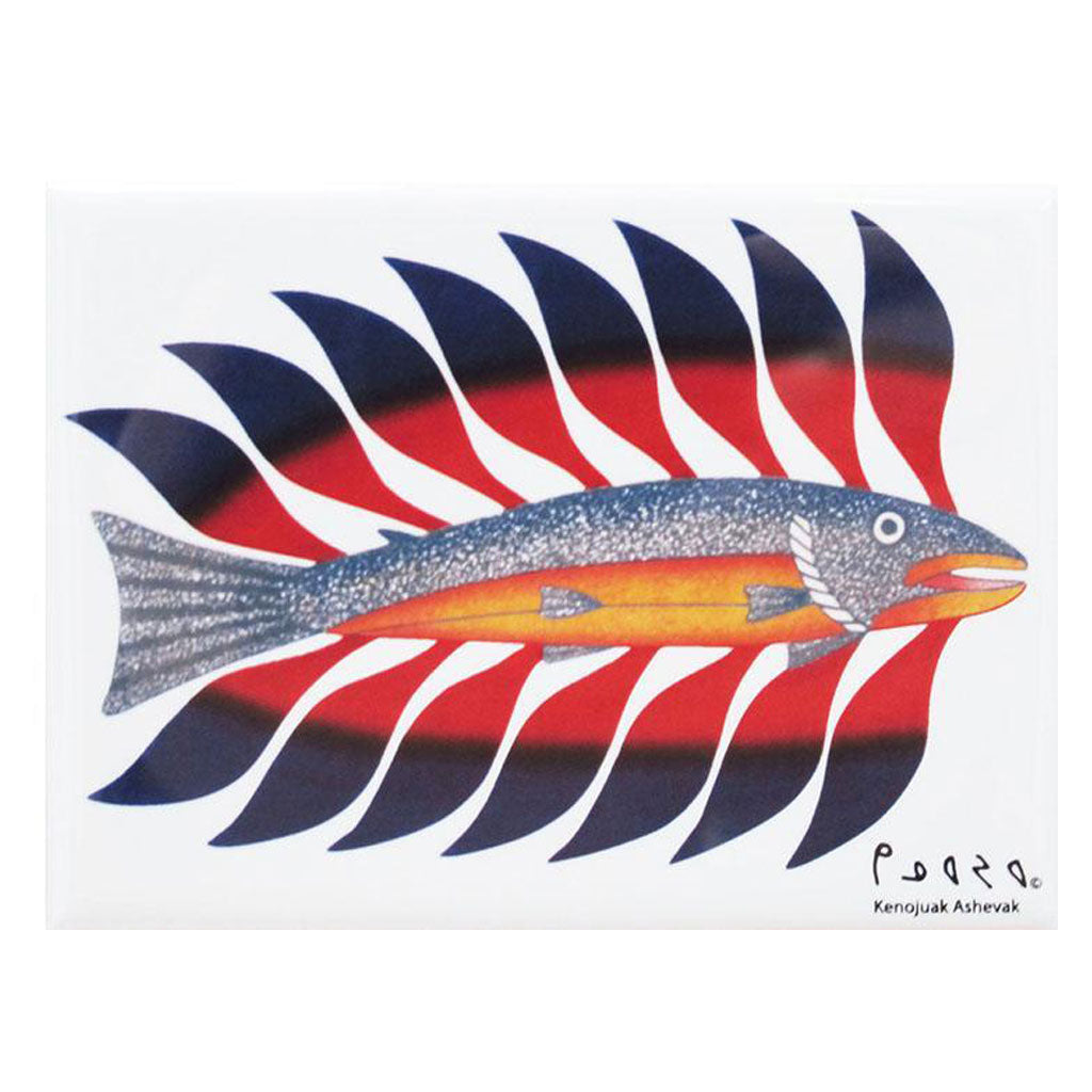 'Luminous Char' Magnet by Kenojuak Ashevak
