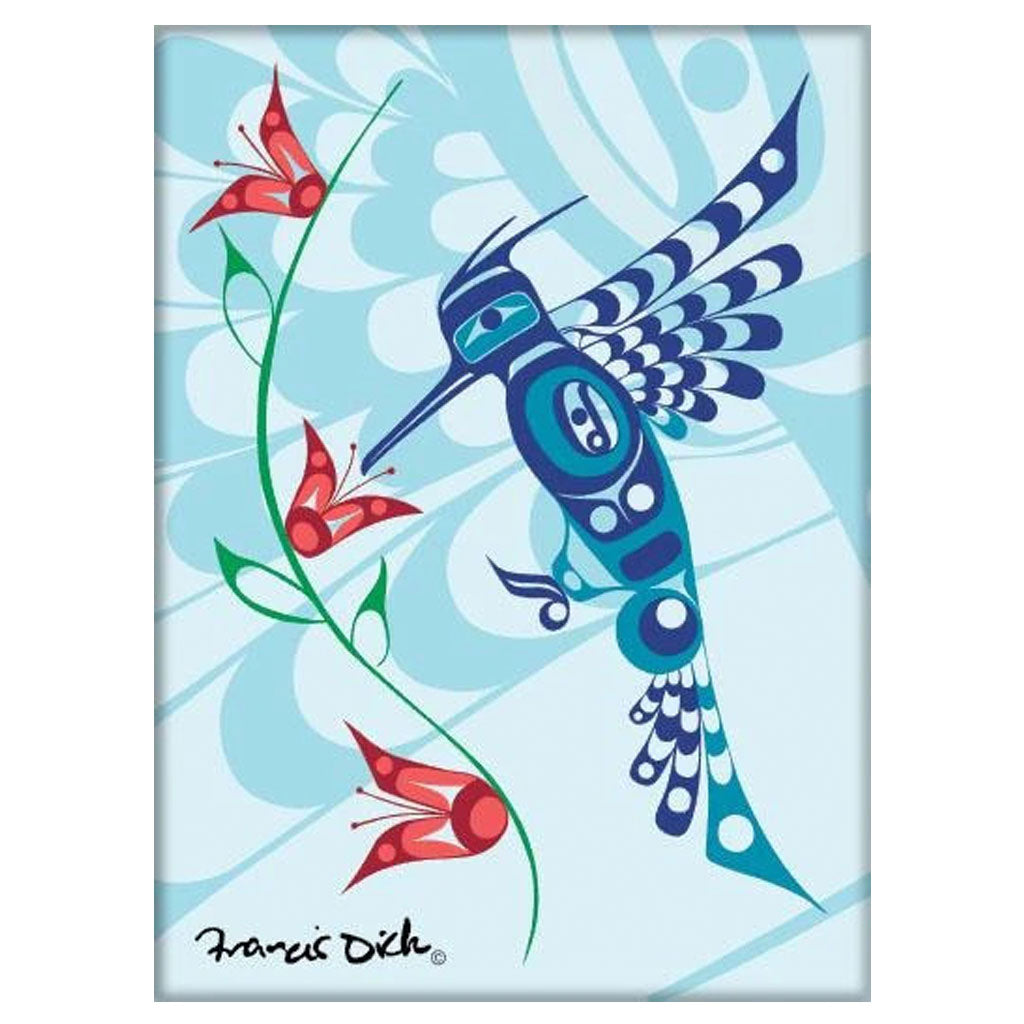 'Peace, Love and Happiness' Magnet by Francis Dick