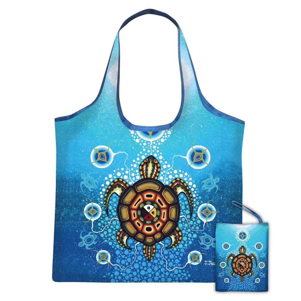 'Medicine Turtle' Reusable Shopping Bag by James Jacko