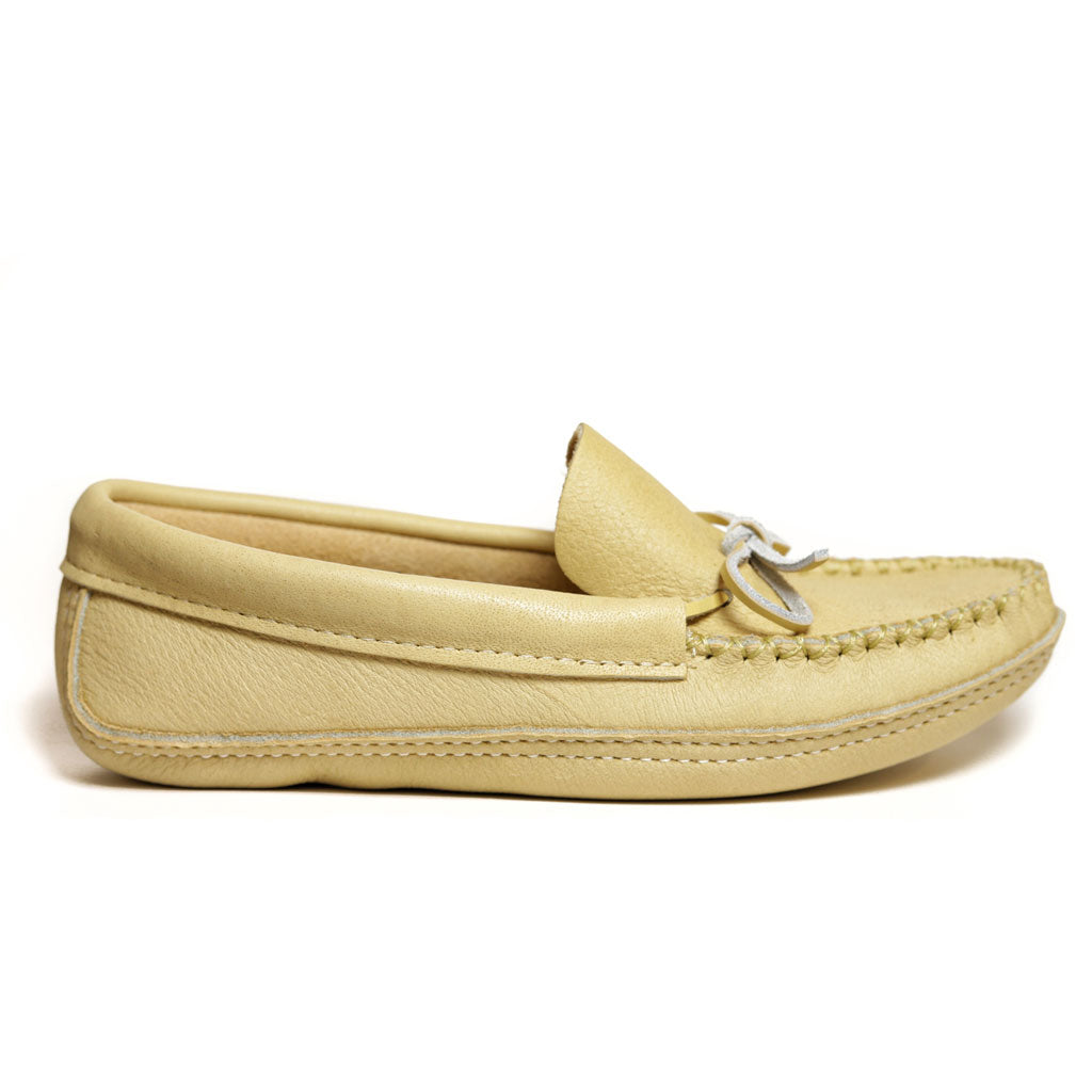 Men's Cream Moose Hide Moccasins
