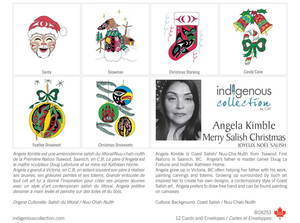 'Merry Salish Christmas' Box Set Note Cards by Angela Kimble