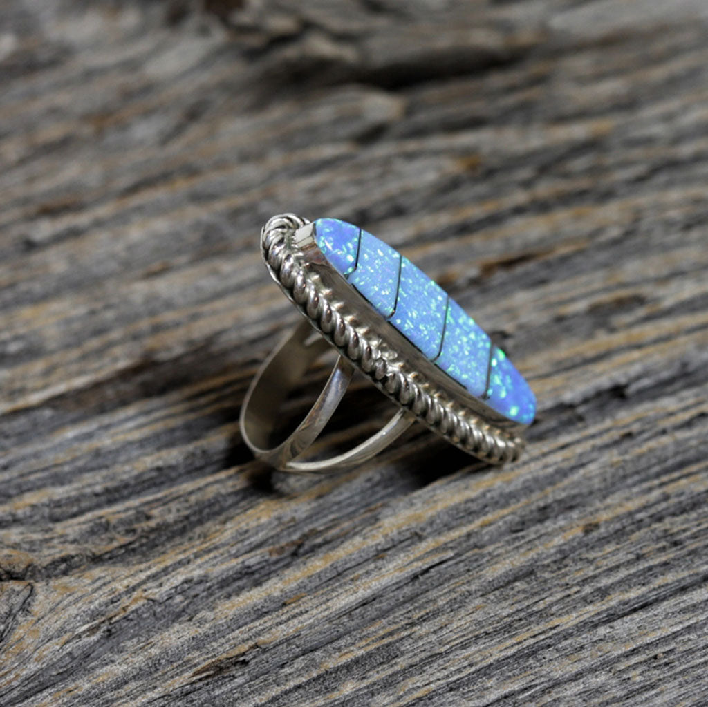 Silver & Opal Navajo Ring by Avery Norton