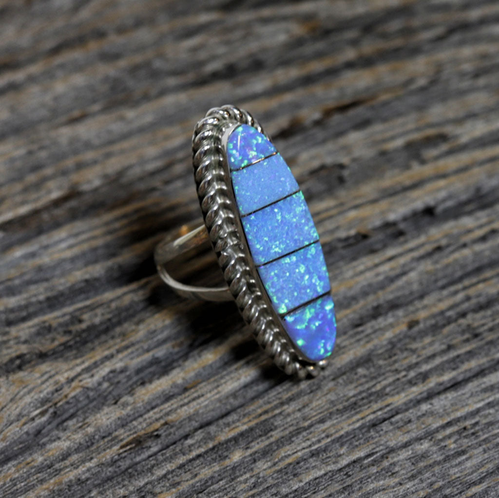 Silver & Opal Navajo Ring by Avery Norton