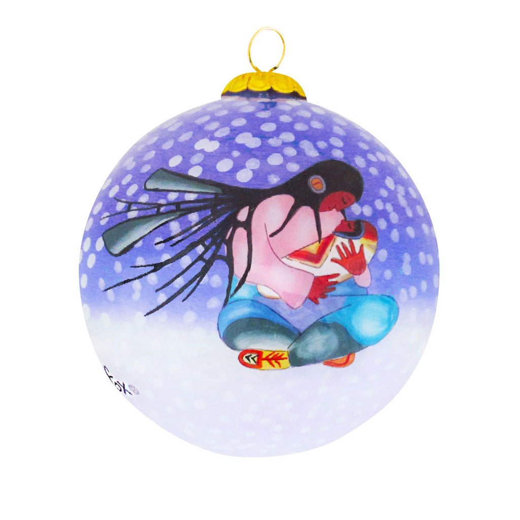 'Joyous Motherhood' Glass Ornament by Cecil Youngfox