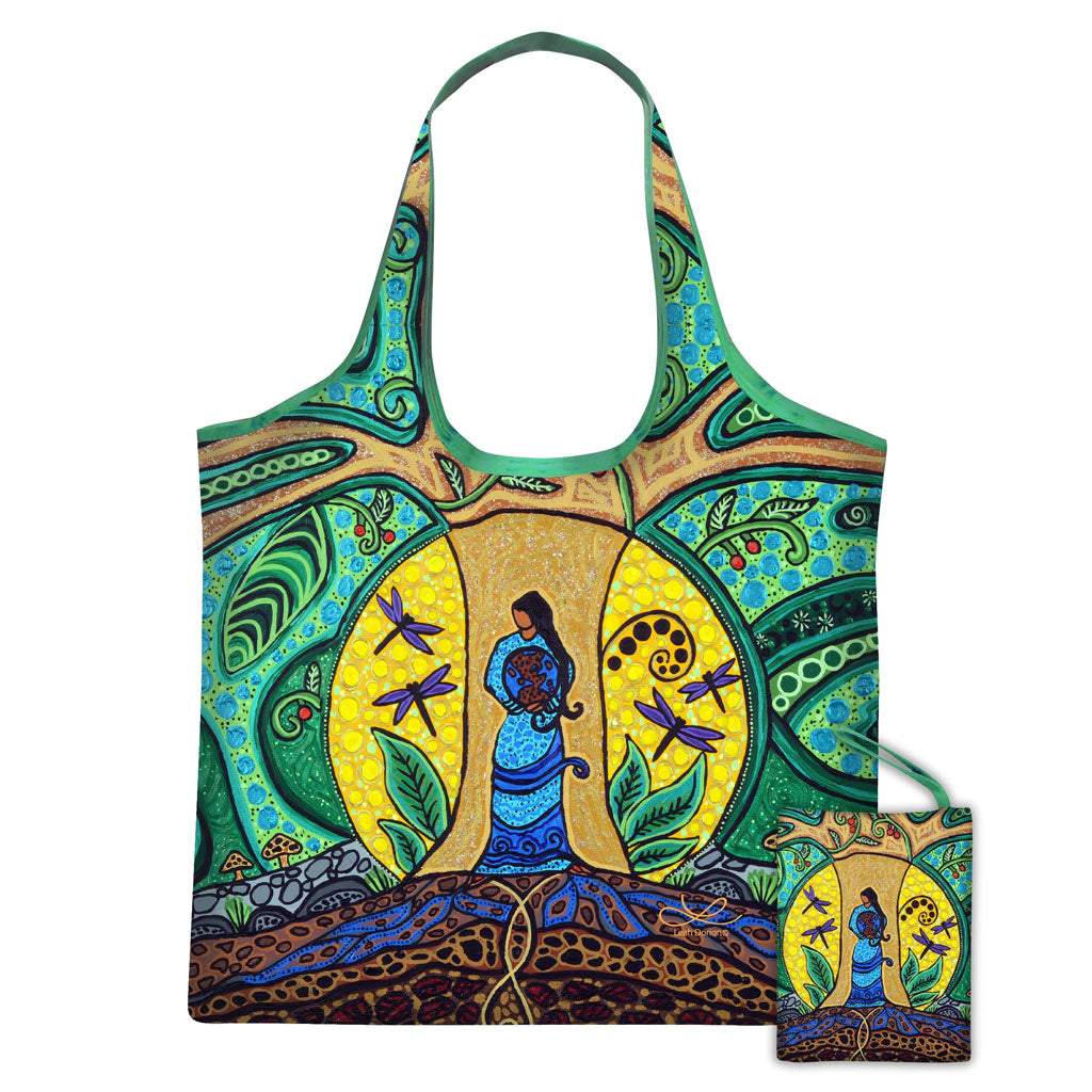 &#39;Strong Earth Woman&#39; Reusable Shopping Bag by Leah Dorion