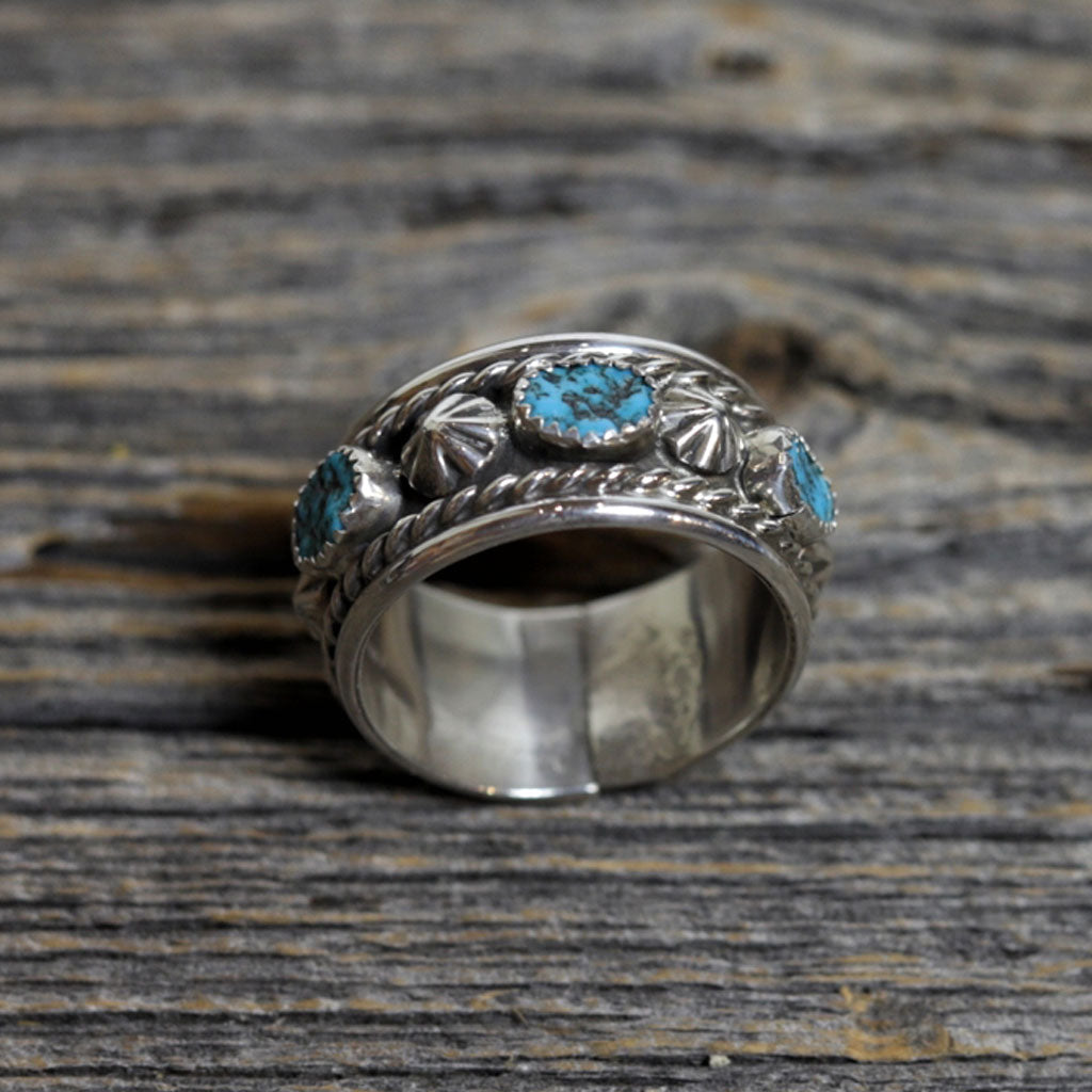Navajo Silver & Turquoise Ring by Ronnie Martinez