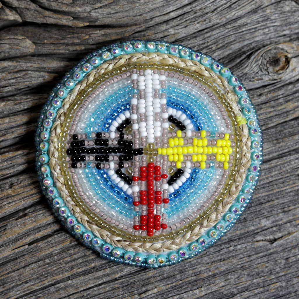 Beaded Medicine Wheel Barrette by Tawny Longboat