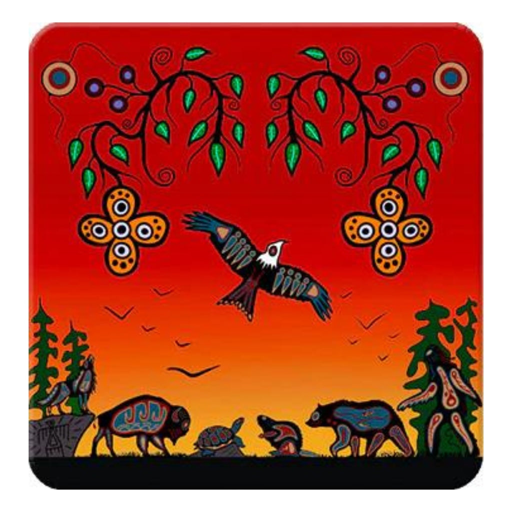 'Seven Grandfather teachings' Coasters by Cody James Houle