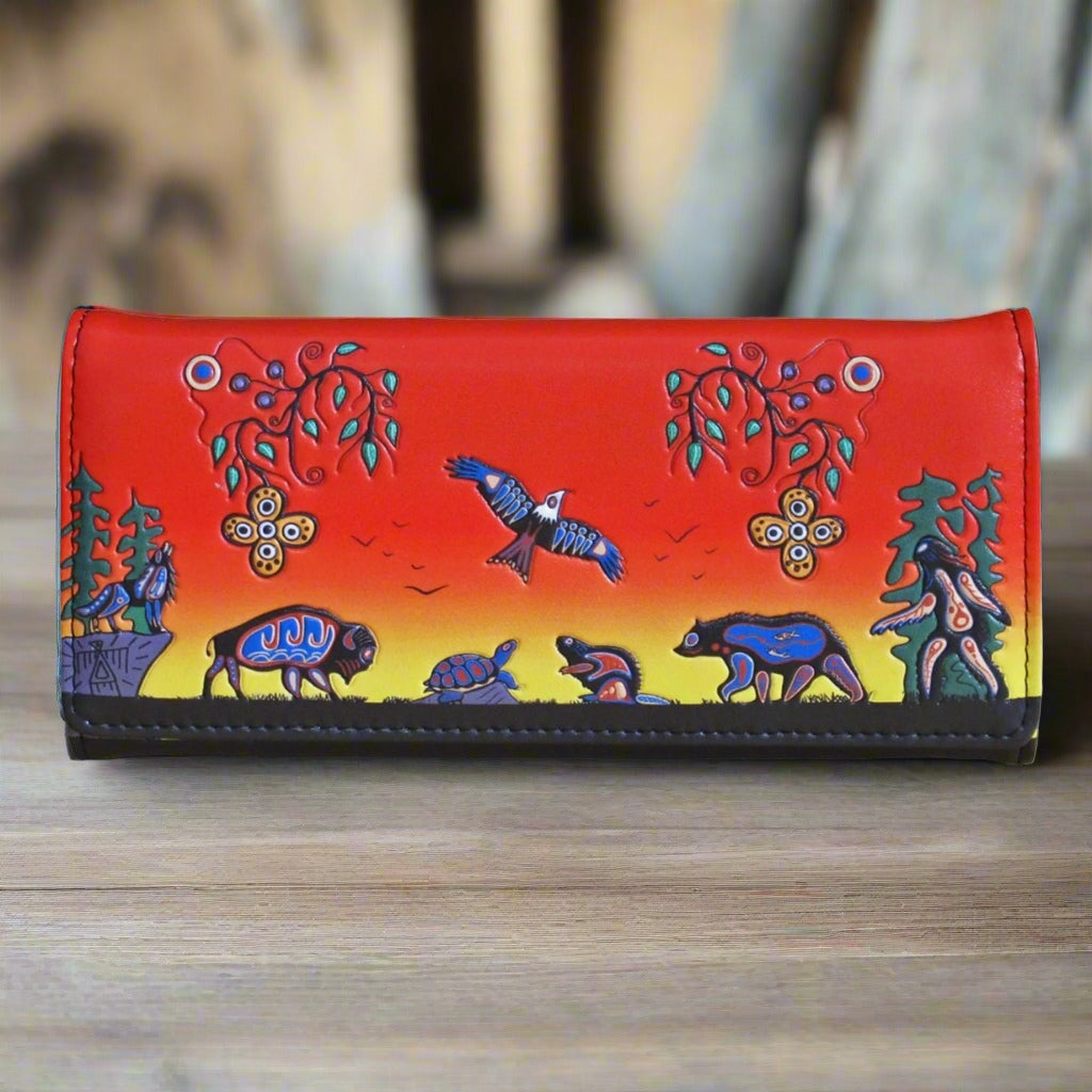 'Seven Grandfather Teachings' Wallet by Cody James Houle