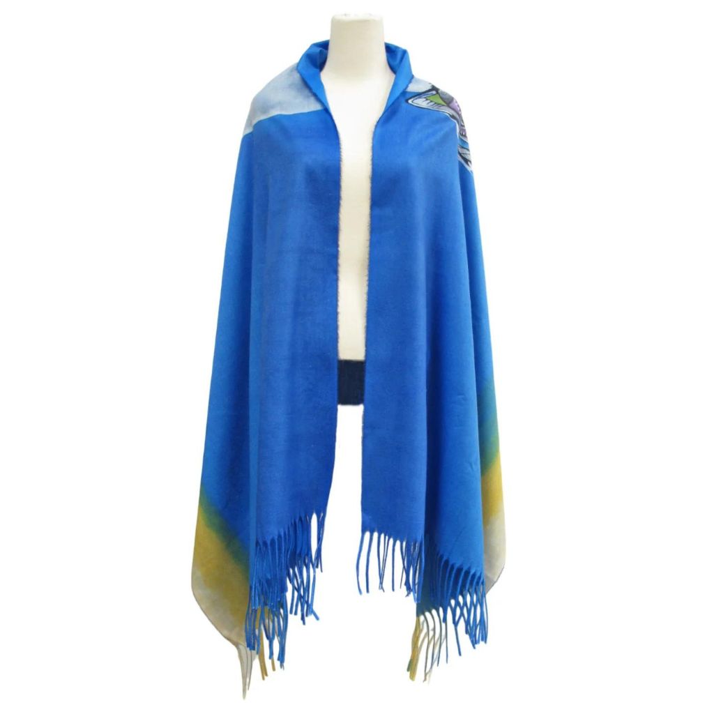 &#39;Wolf&#39; Eco Fringed Shawl by Jessica Somers