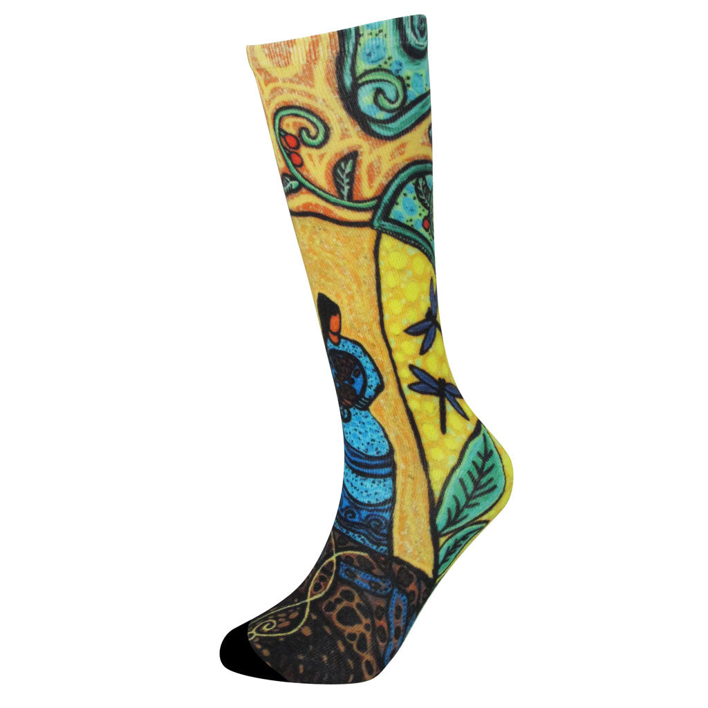 'Strong Earth Woman' Art Socks by Leah Dorion