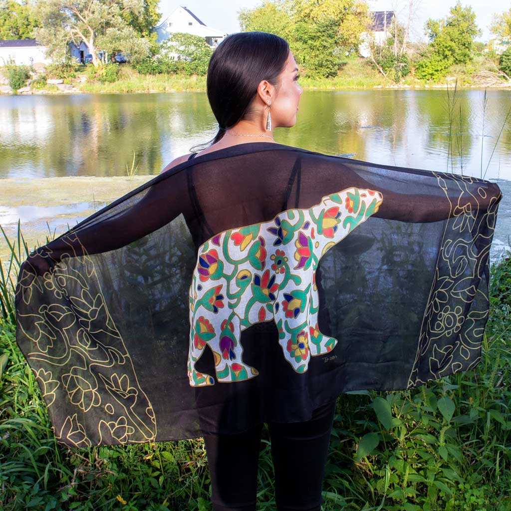 &#39;Spring Bear&#39; Eco-Scarf by Dawn Oman