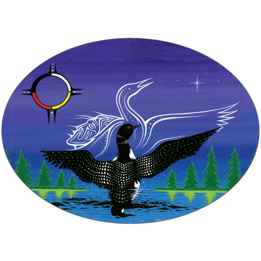 'Dancing Loon' Sticker by Jeffrey Red George