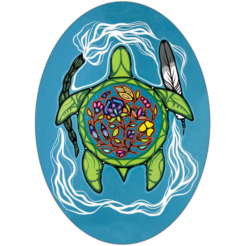 'Prayers for Turtle Island' Sticker by Jackie Traverse