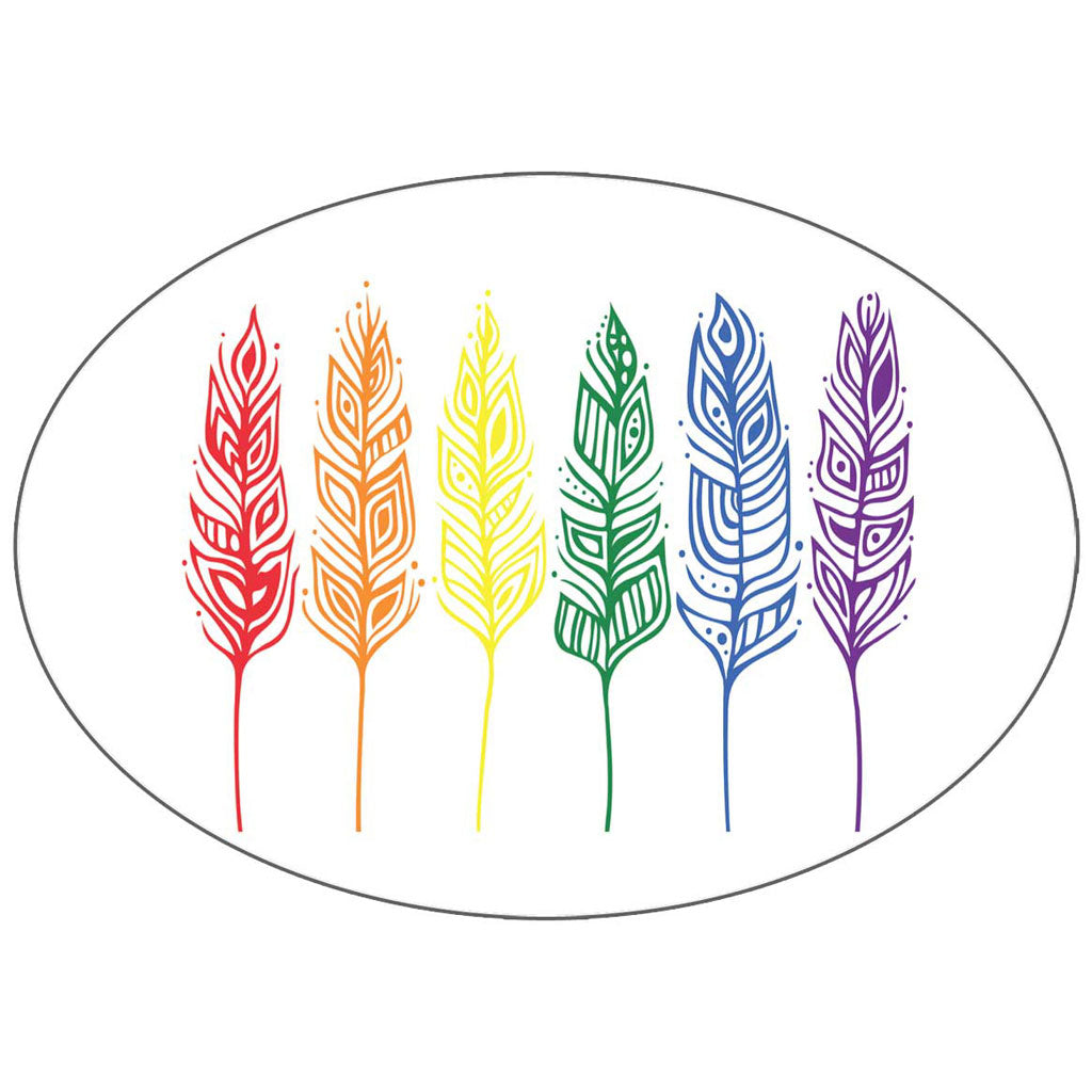 'Pride Feathers' Sticker by Patrick Hunter