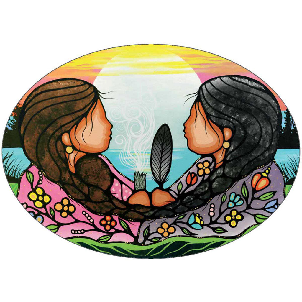 'Sharing Knowledge' Sticker by Jackie Traverse - Beaded Dreams