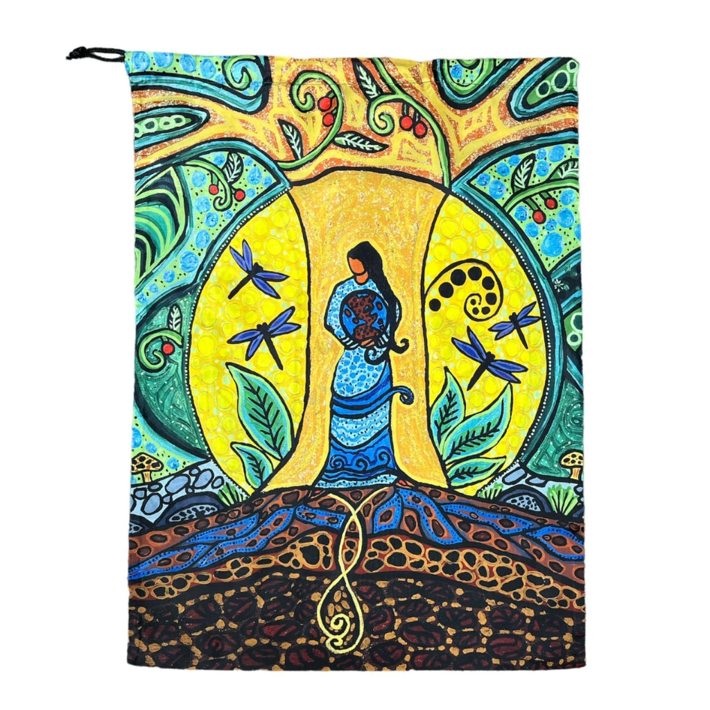 &#39;Strong Earth Woman&#39; Travel Laundry Bag by Leah Dorion