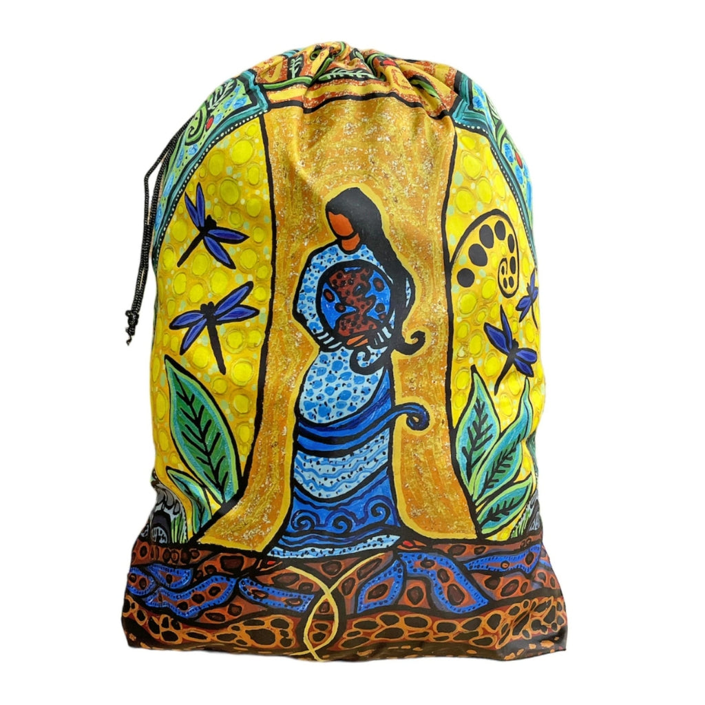 &#39;Strong Earth Woman&#39; Travel Laundry Bag by Leah Dorion